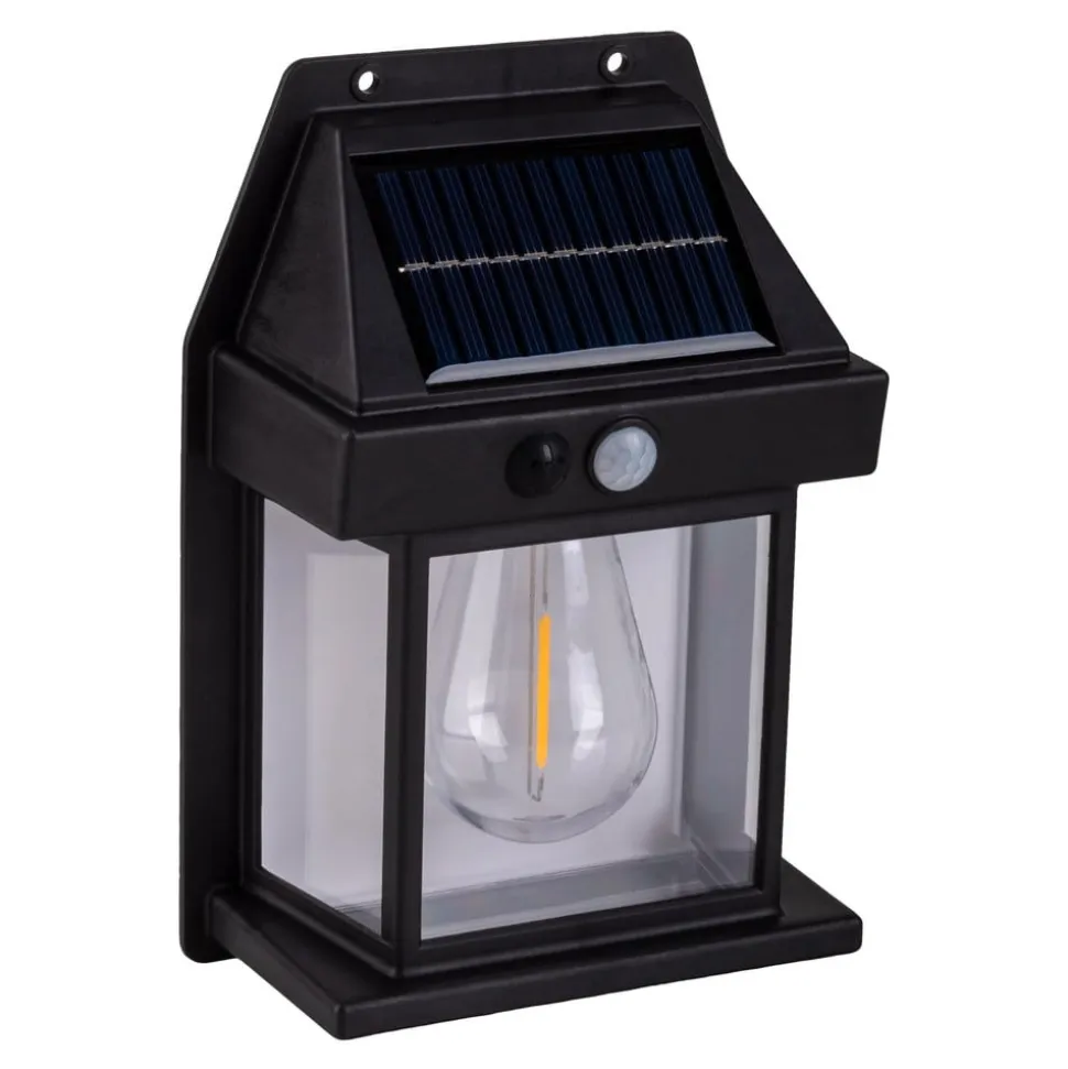 LED-udendørs væglampe Mira, sensor, sort, 2 stk. IP44