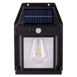 LED-udendørs væglampe Mira, sensor, sort, 2 stk. IP44