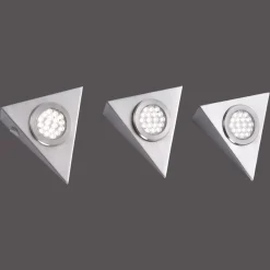LED-underskabsbelysning Helena, trekant, sæt med 3