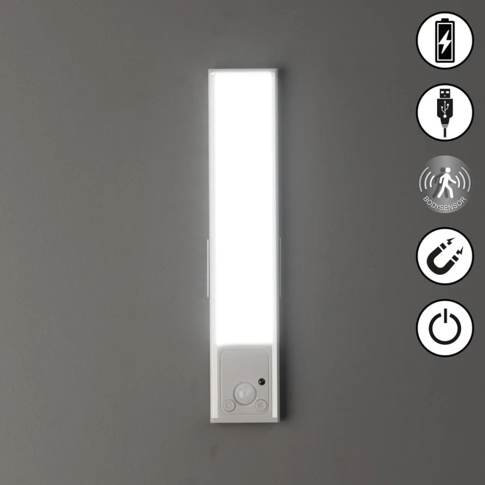 LED-underskabsbelysning Magnetics, sølv, sensor