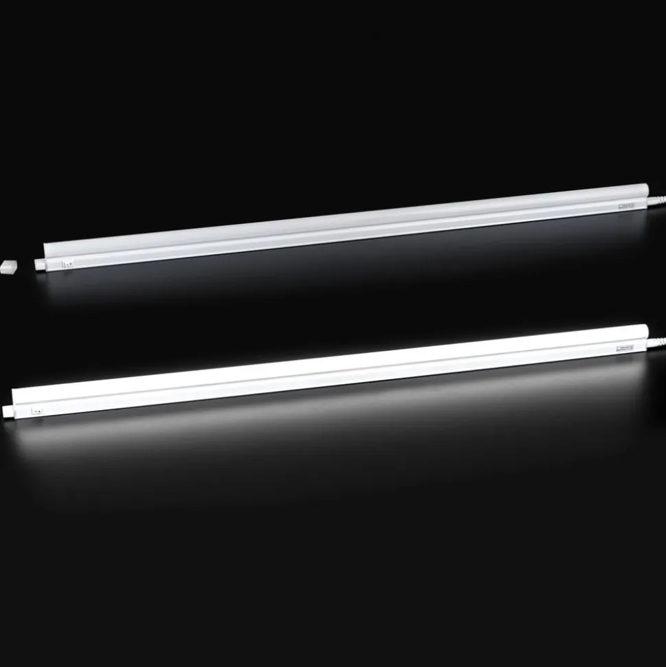 LED-underskabsbelysning Sally, længde 87,7 cm, 14 W, T5, opal
