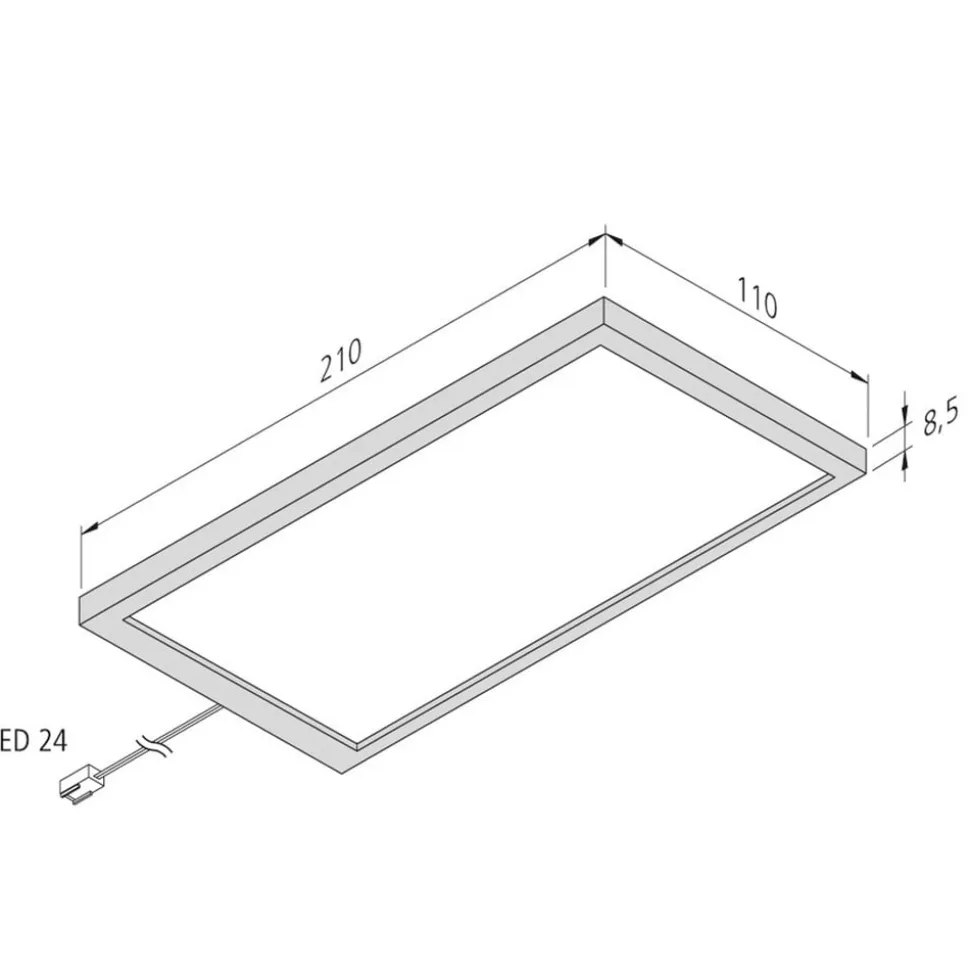 LED-underskabsbelysning Sky 3-sæt 3.000K stål