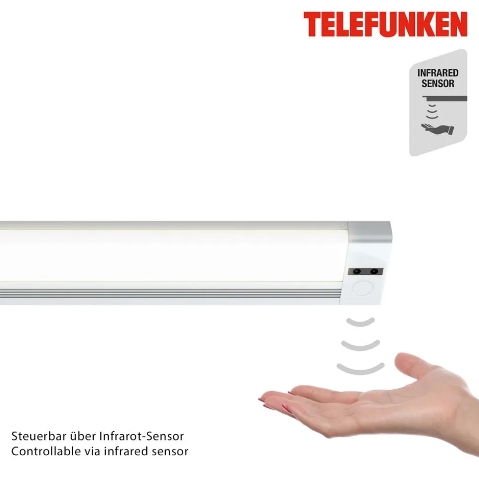 LED-underskabslampe Zeus, længde 87 cm