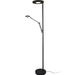 LED-uplight Barrie med læselampe, sort mat