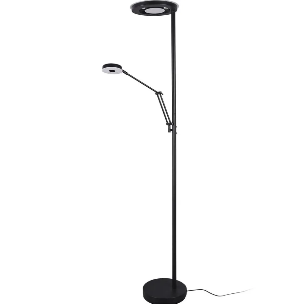 LED-uplight Barrie med læselampe, sort mat