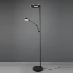 LED-uplight Barrie med læselampe, sort mat