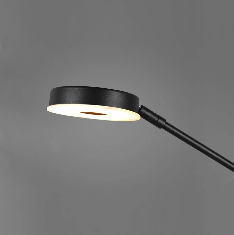 LED-uplight Barrie med læselampe, sort mat