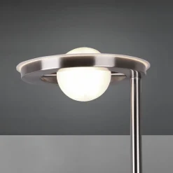 LED-uplight Barrie med læselampe, nikkel mat