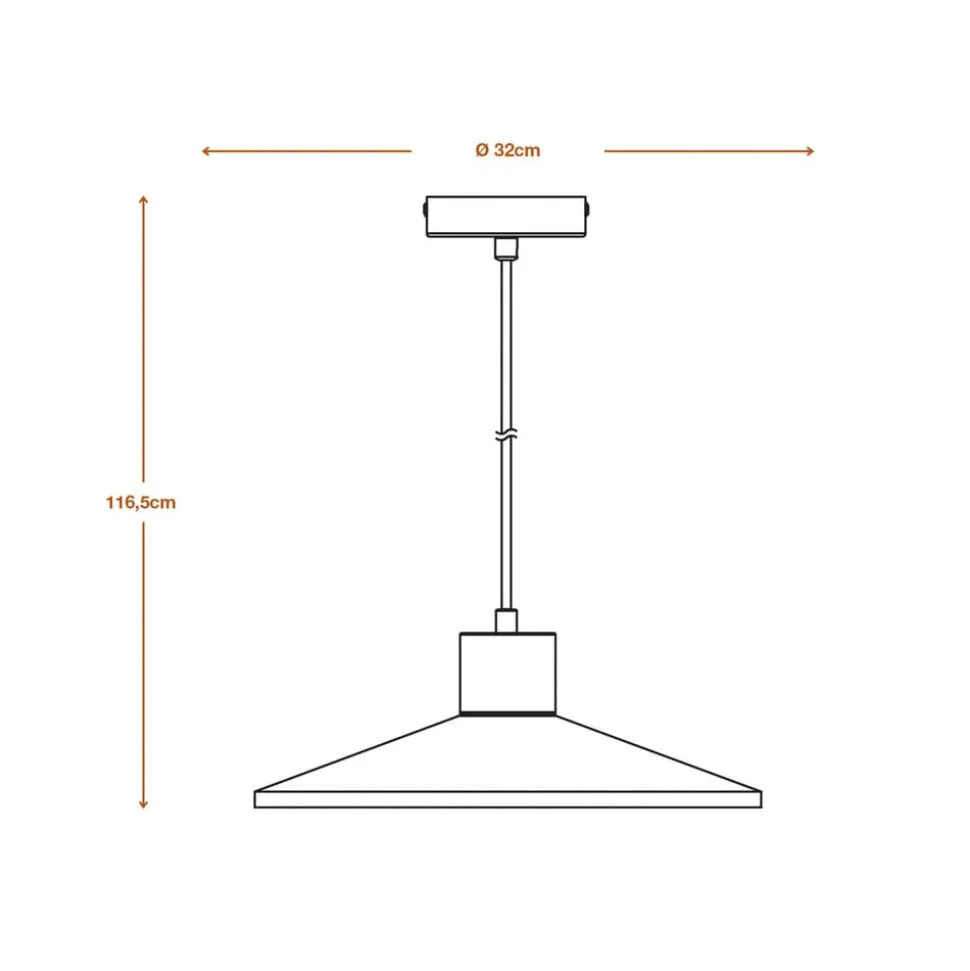 LEDVANCE Concrete Wood hængelampe, Ø 32 cm, beton, grå