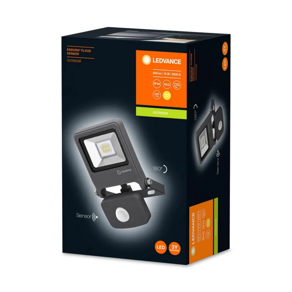 LEDVANCE Endura Flood Sensor LED-udendørsspot gråt