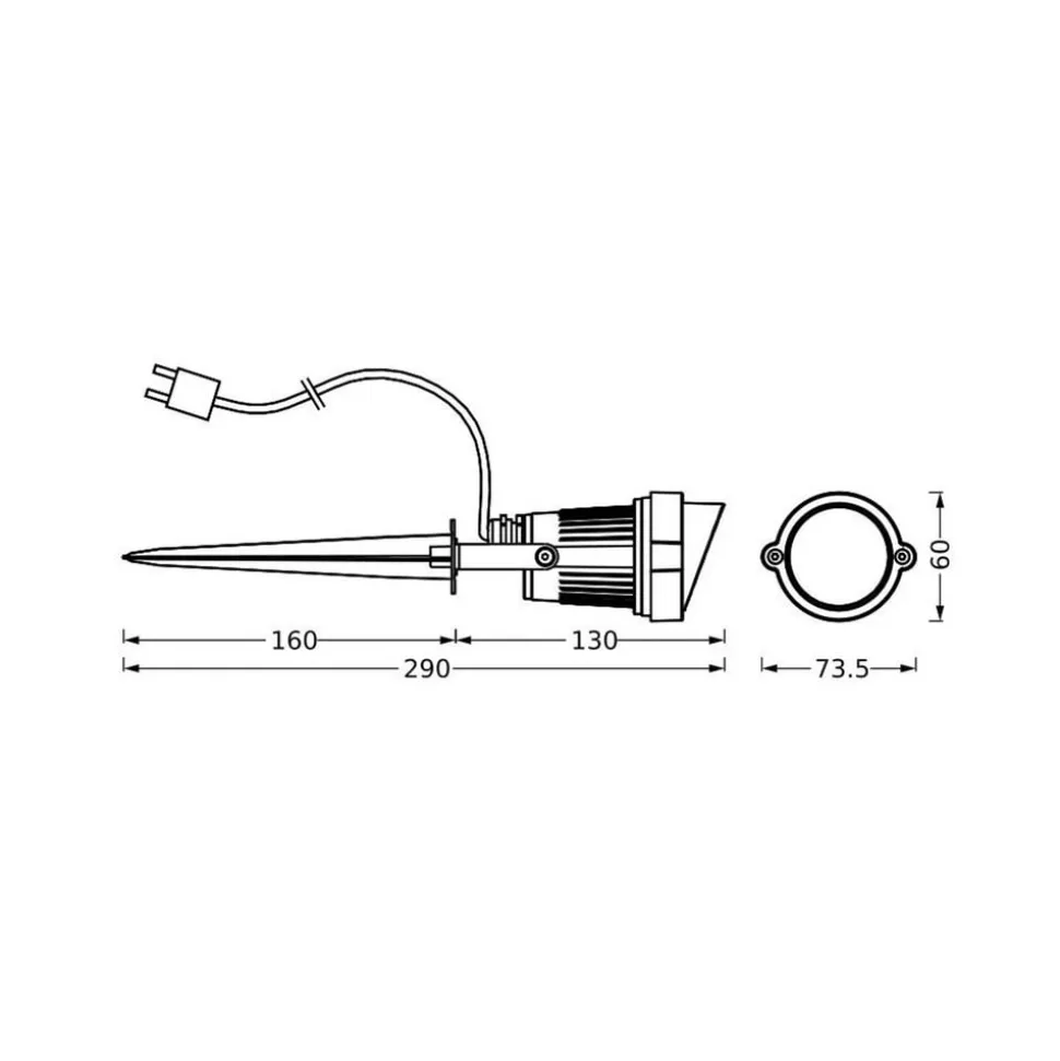 LEDVANCE LED jordspydslys Endura Hybrid Naut Spike 1W