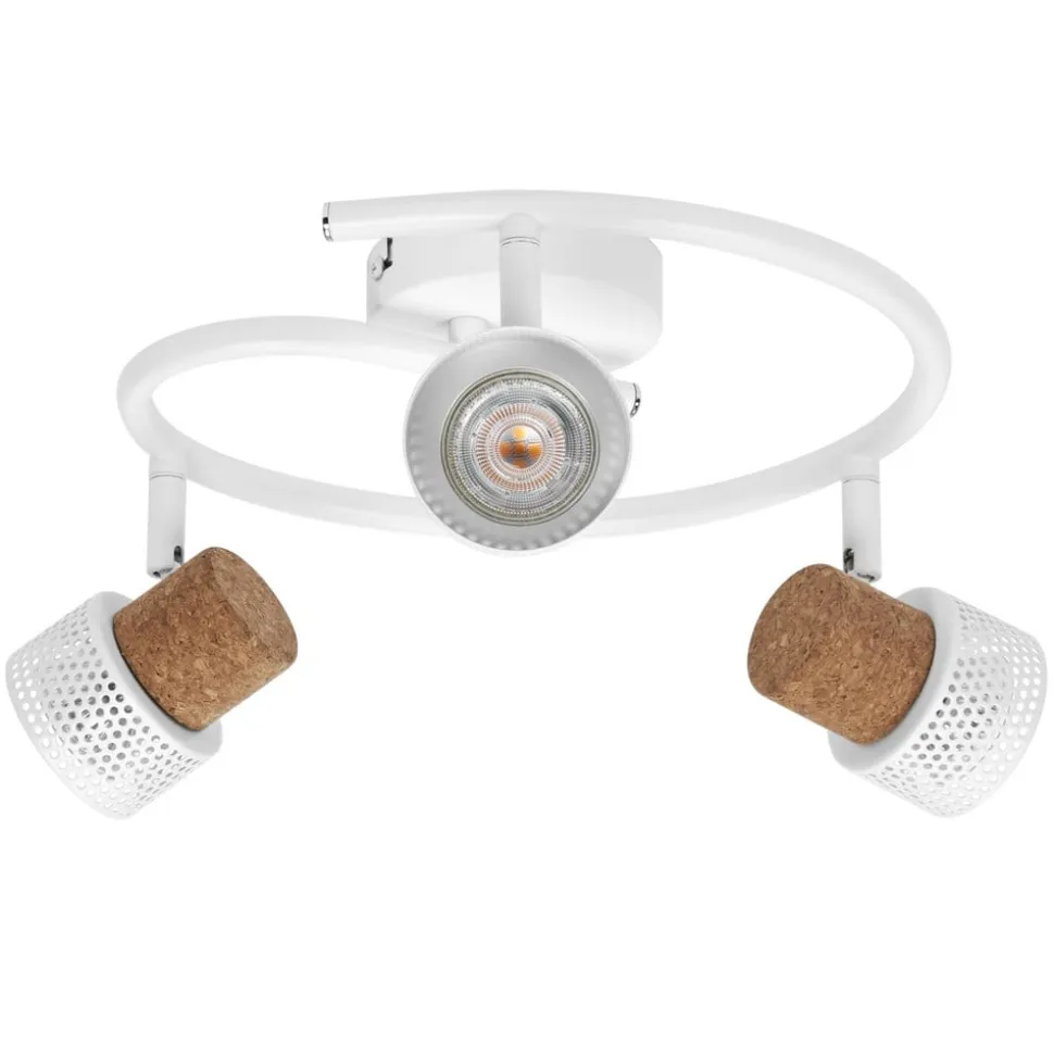 LEDVANCE LED loftspot Cork, GU10, 3-lys, spiral, hvid