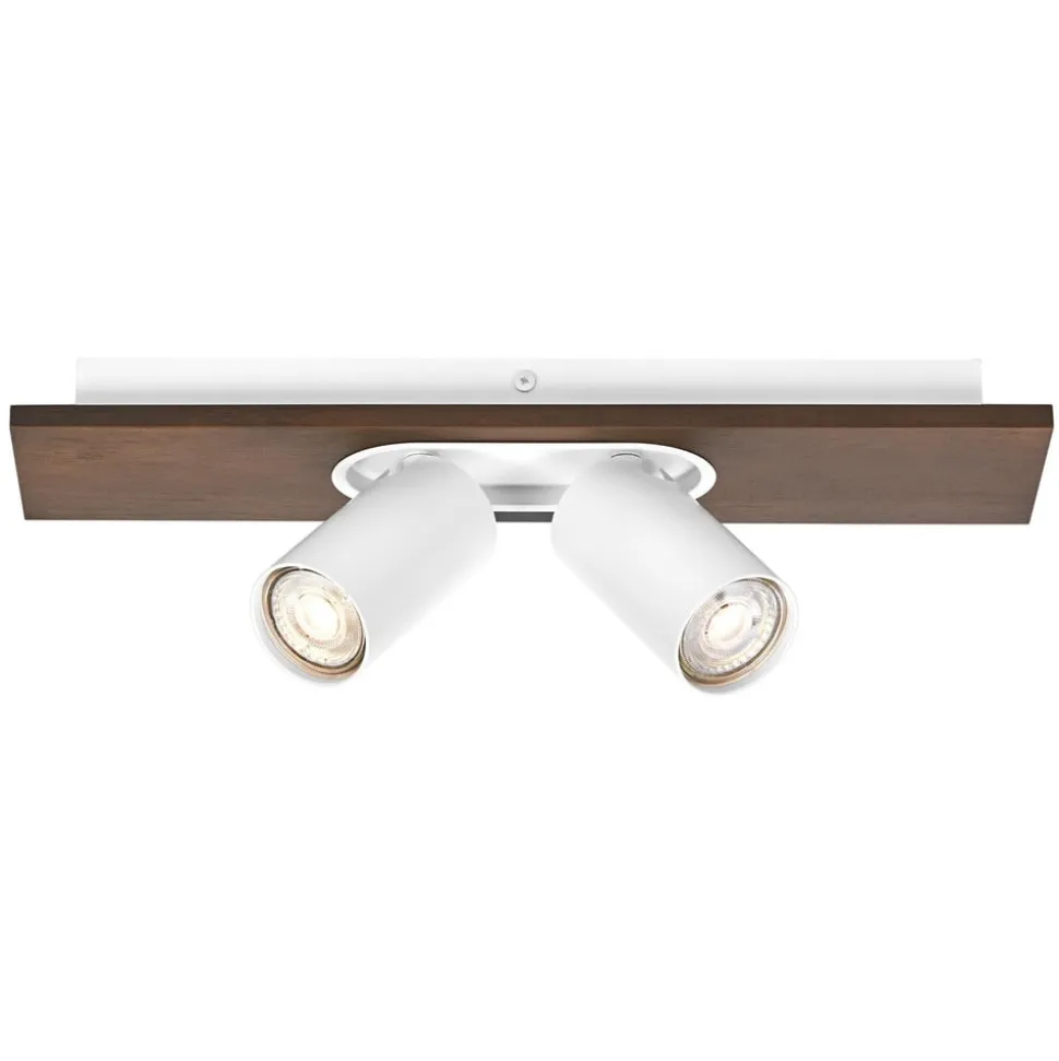LEDVANCE LED-loftspot Mercury GU10, 2-lys, træ/hvid