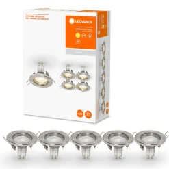 LEDVANCE LED-spot GU10 Recessed, 5 stk, nikkel