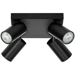 LEDVANCE LED-spot Octagon dæmpbar, 4-lys firkantet sort