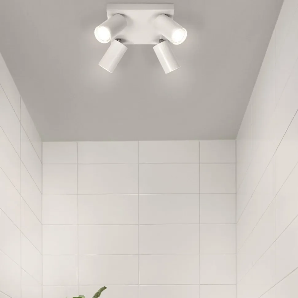 LEDVANCE Octagon LED-spot, dæmpbar, 4-lys, firkantet, hvid
