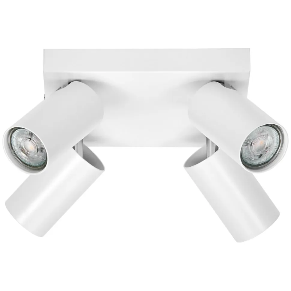 LEDVANCE Octagon LED-spot, dæmpbar, 4-lys, firkantet, hvid