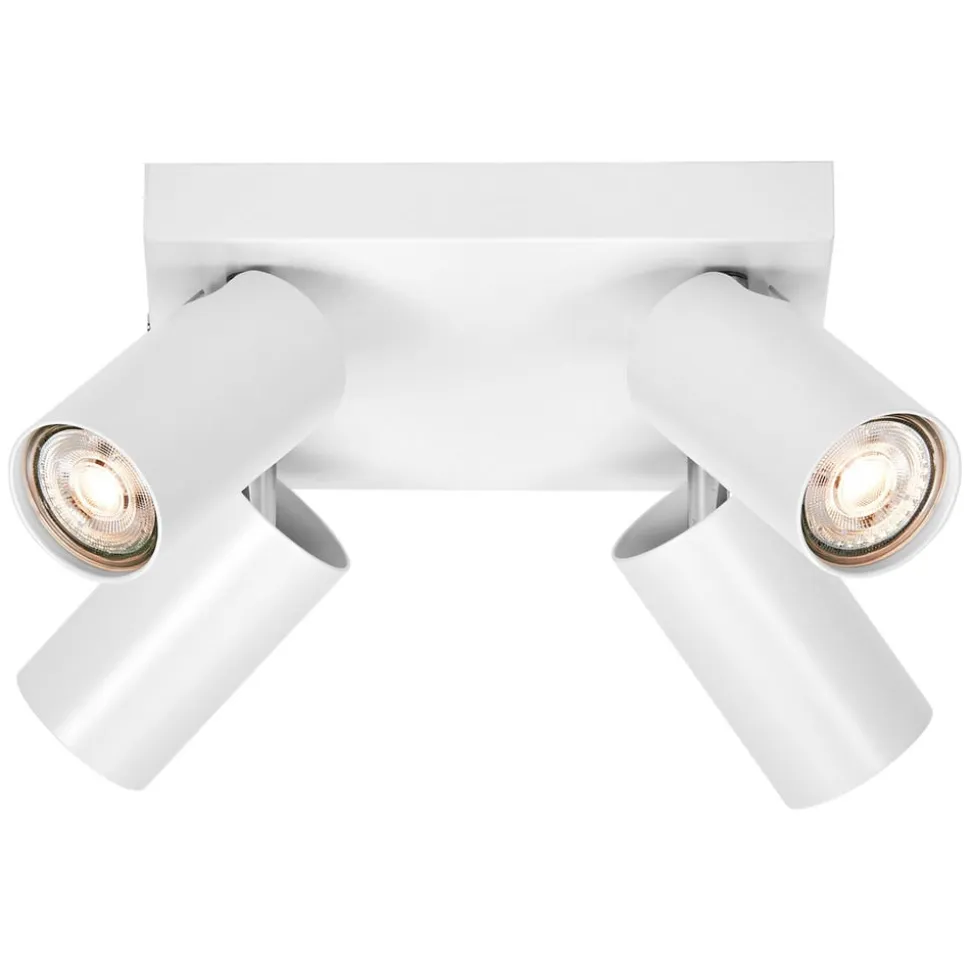 LEDVANCE Octagon LED-spot, dæmpbar, 4-lys, firkantet, hvid