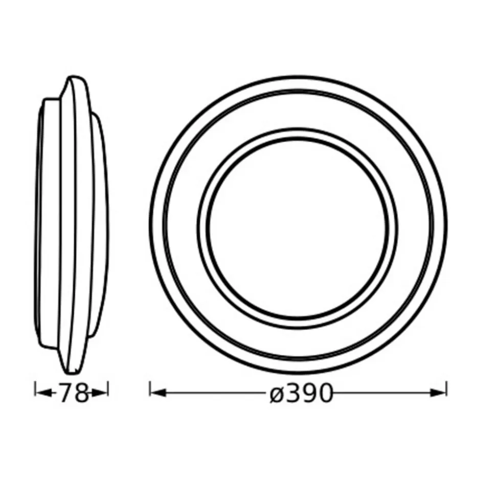 Ledvance Orbis Berlin LED-loftslampe sort 39 cm