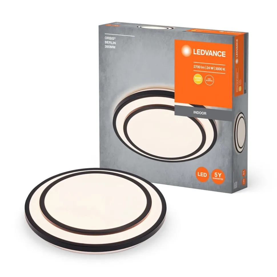 Ledvance Orbis Berlin LED-loftslampe sort 39 cm