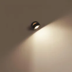 LEDVANCE Pluto LED-vægspot, stål, træ, sort