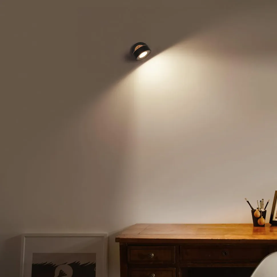 LEDVANCE Pluto LED-vægspot, stål, træ, sort