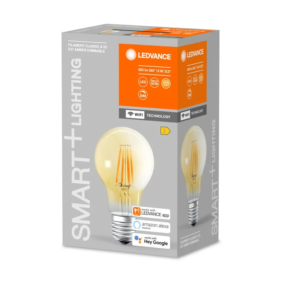 LEDVANCE SMART+ WiFi E27 6W Classic guld 2.400 K