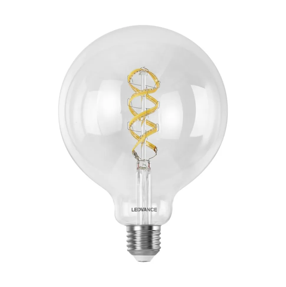 LEDVANCE SMART+ WiFi E27 4,8W klar G125 RGB CCT
