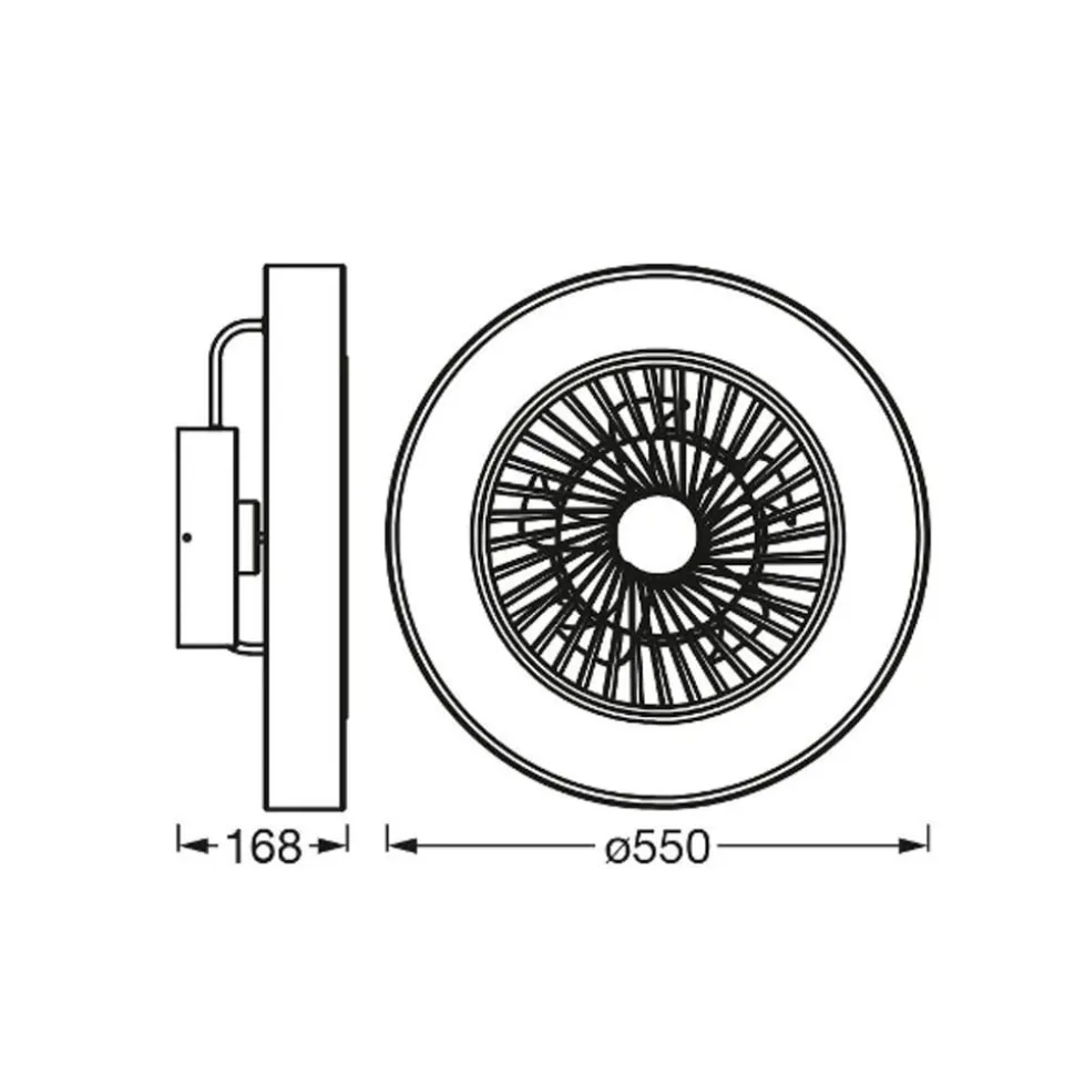 LEDVANCE SMART+ WiFi LED-loftventilator, cylinder