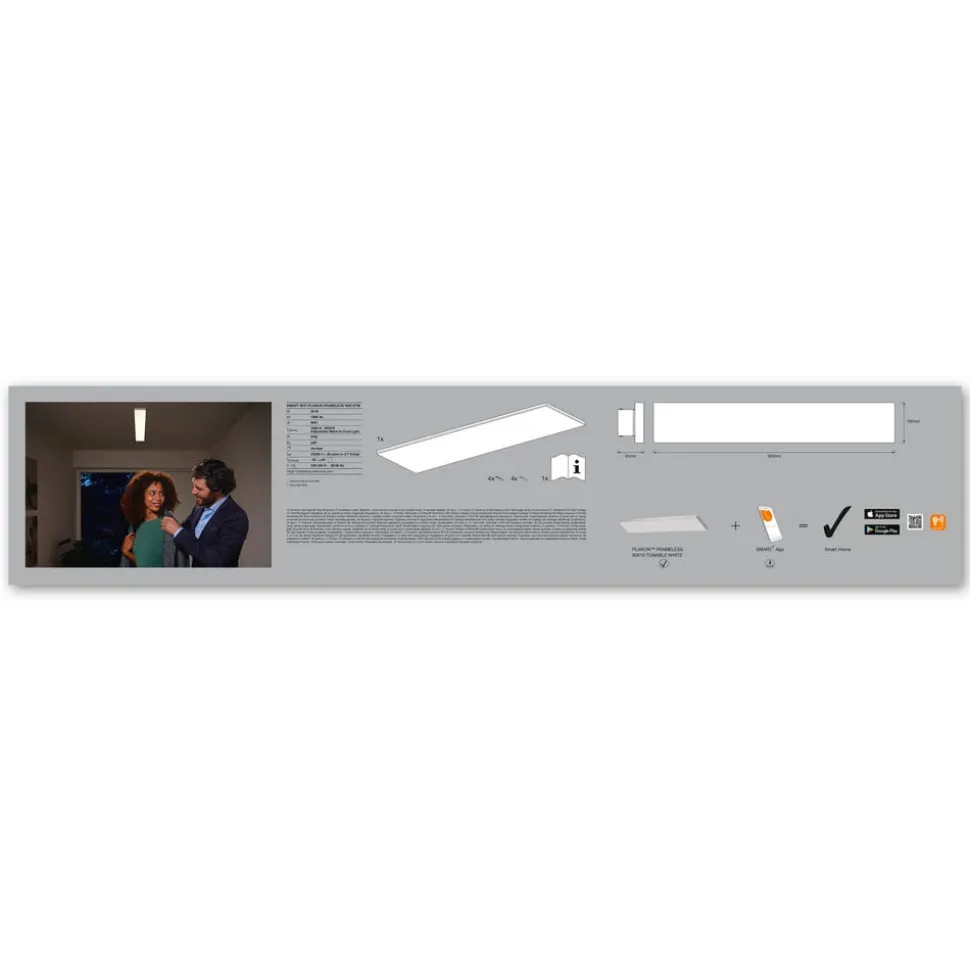 LEDVANCE SMART+ WiFi Planon LED-panel CCT 60x10 cm
