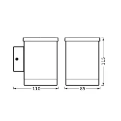LEDVANCE Solar LED udendørs væglampe Endura Style Quadro
