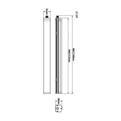 LED-vådrumslampe Tri Proof Motion 66,5 cm