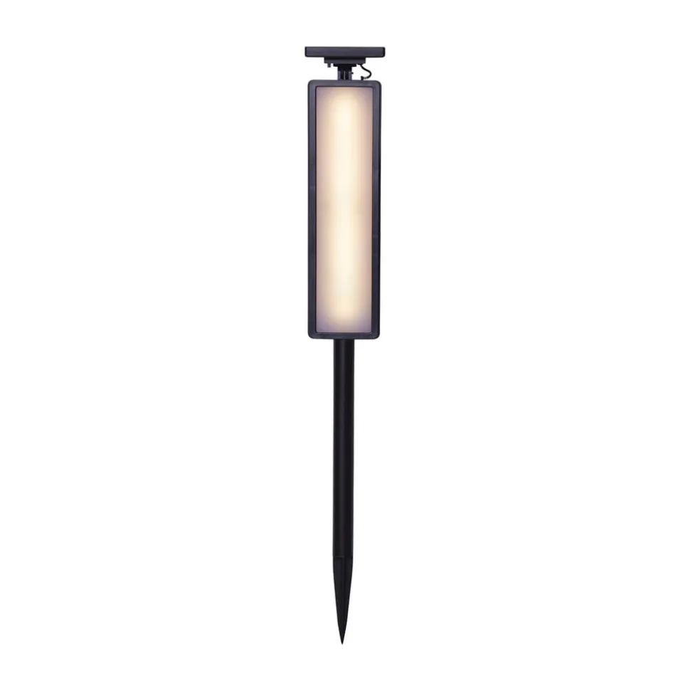 LED-vejlampe solcelle Pathy med husnummer