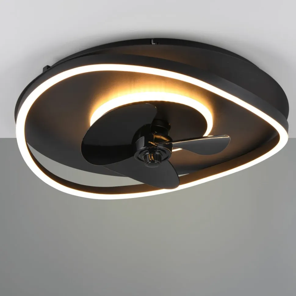 LED-ventilator Sortland, DC, støjsvag, 50 cm, CCT, fjernbetjening