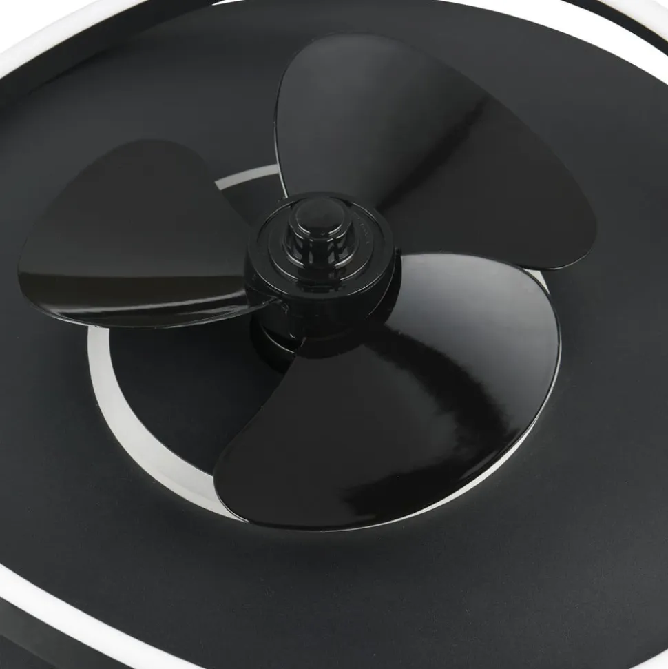 LED-ventilator Sortland, DC, støjsvag, 50 cm, CCT, fjernbetjening