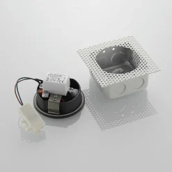 LED-vægindbygningslampe Pordis, IP65, rund