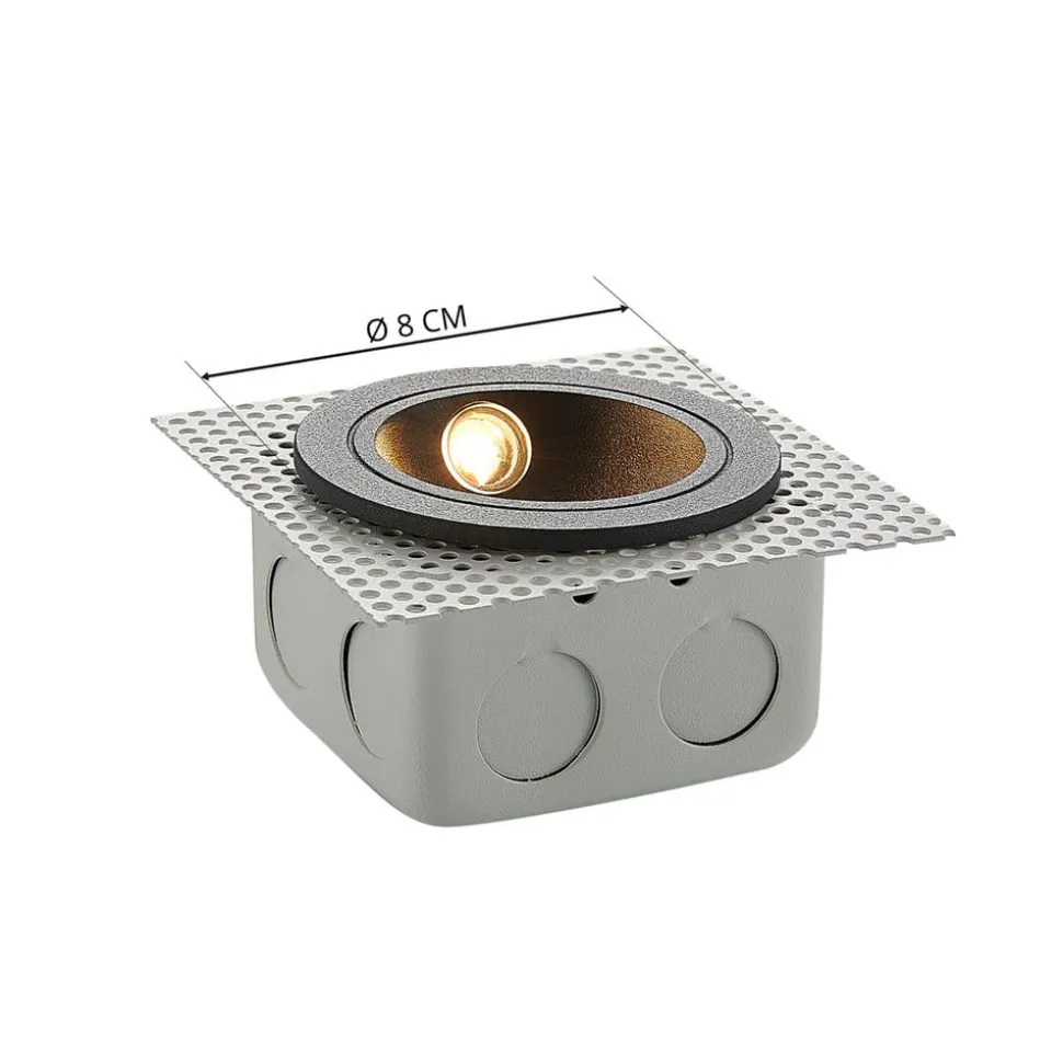 LED-vægindbygningslampe Pordis, IP65, rund