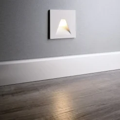 LED-vægindbygningslampe SET Alwaid, hvid 8 x 8 cm vinkel 2.700 K