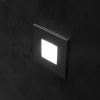 LED-vægindbygningslampe Wall F, sort, 7,5 x 7,5 cm, metalplade
