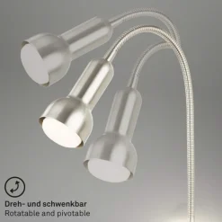 LED-væglampe 2178012 dobbelt switch, mat nikkel