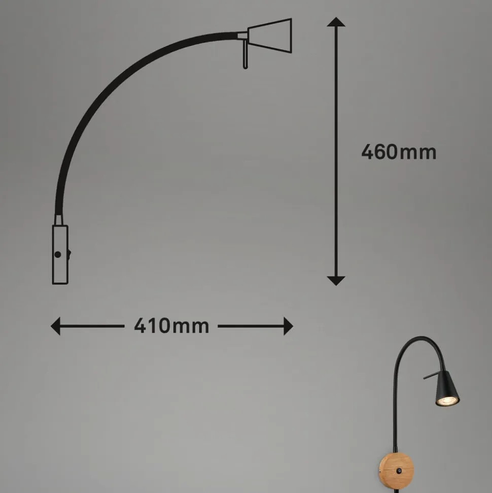 LED-væglampe 2180015 med trædetalje