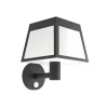 LED-væglampe Altilia, sort, plast, sensor