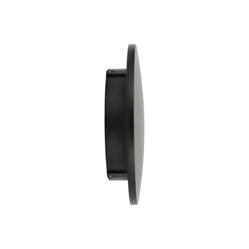 LED-væglampe Aria M, sort, aluminium, Ø 18 cm