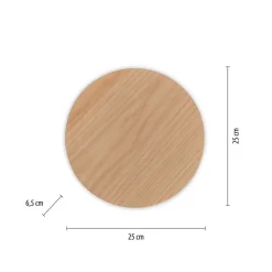 LED-væglampe batteri Puntua Ø 25 cm trælook
