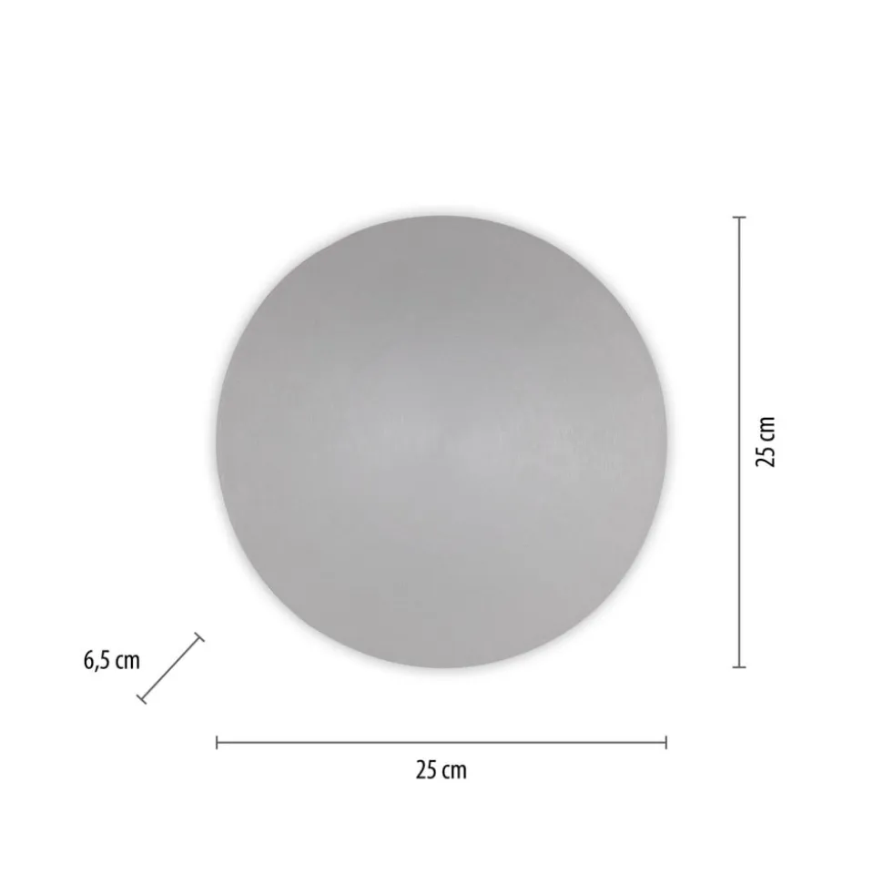 LED-væglampe batteri Puntua Ø 25 cm grå