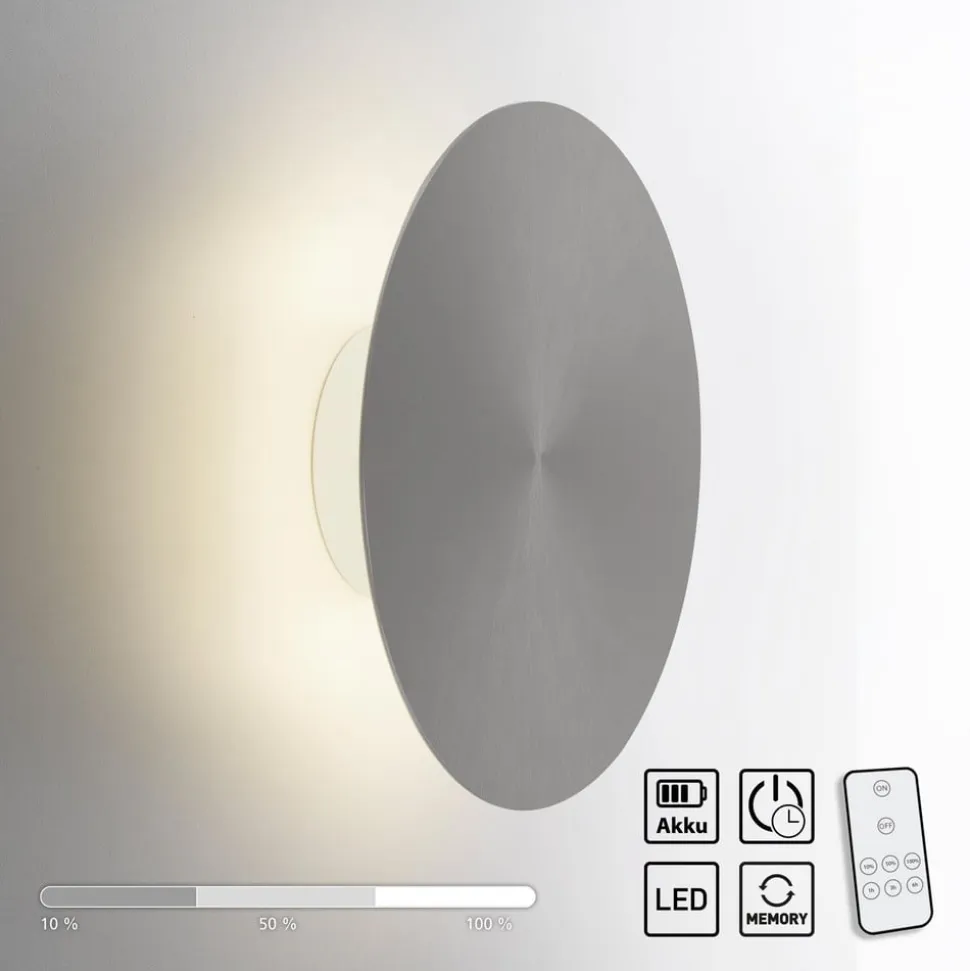 LED-væglampe batteri Puntua Ø 25 cm grå