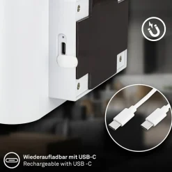 LED-væglampe Chat, hvid, 16 cm, plast, sensor