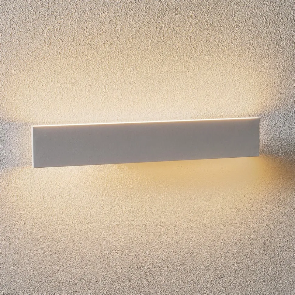 LED-væglampe Concha 47 cm, hvid