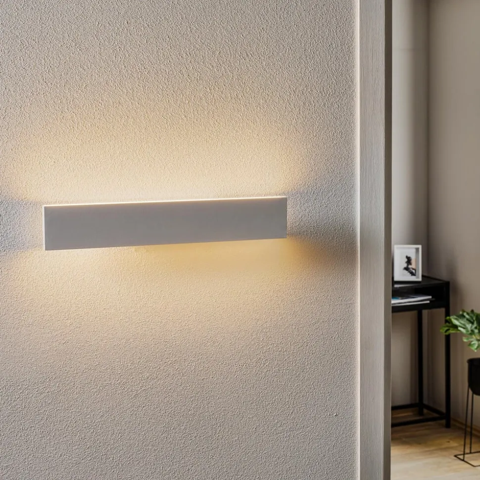 LED-væglampe Concha 47 cm, hvid