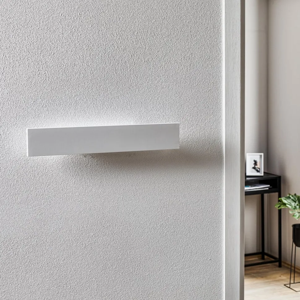 LED-væglampe Concha 47 cm, hvid